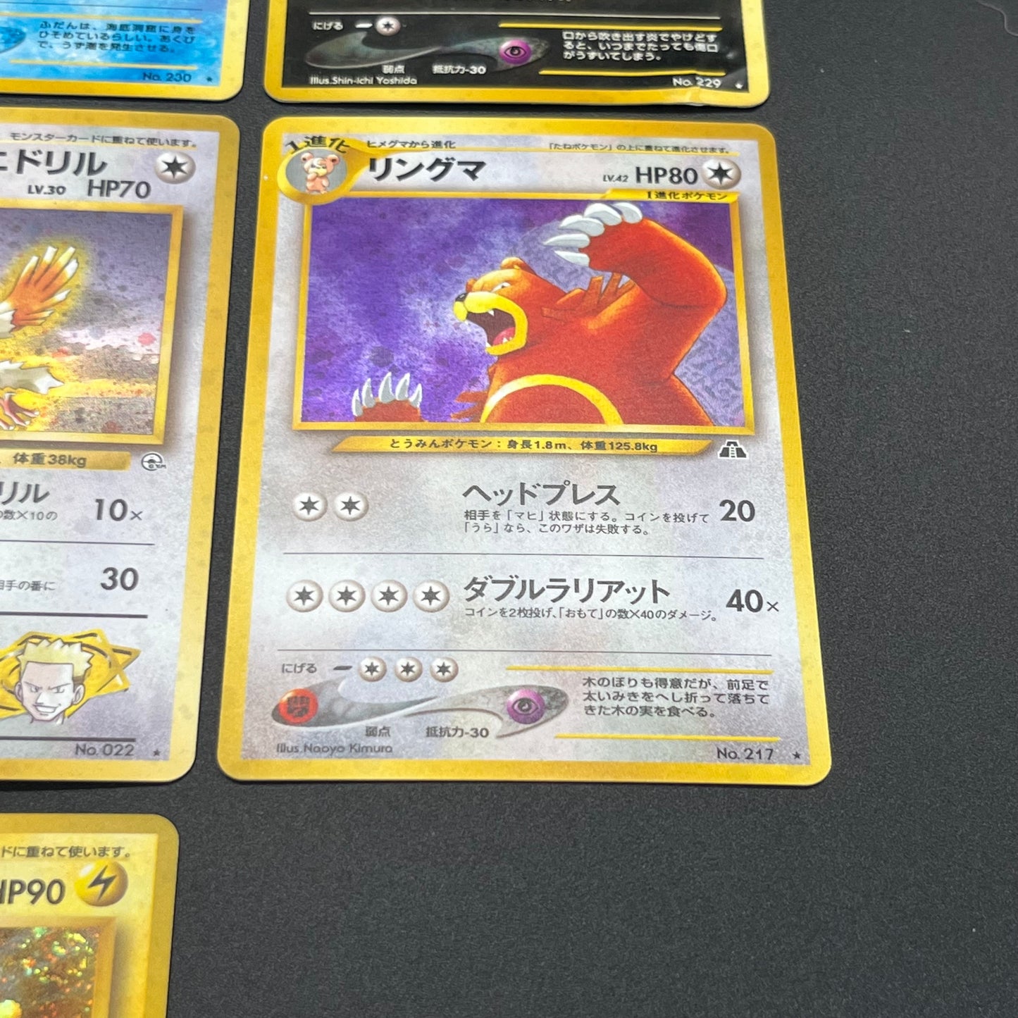 Gyarados Houndoom etc 14set Holo Old Back Pokémon Card