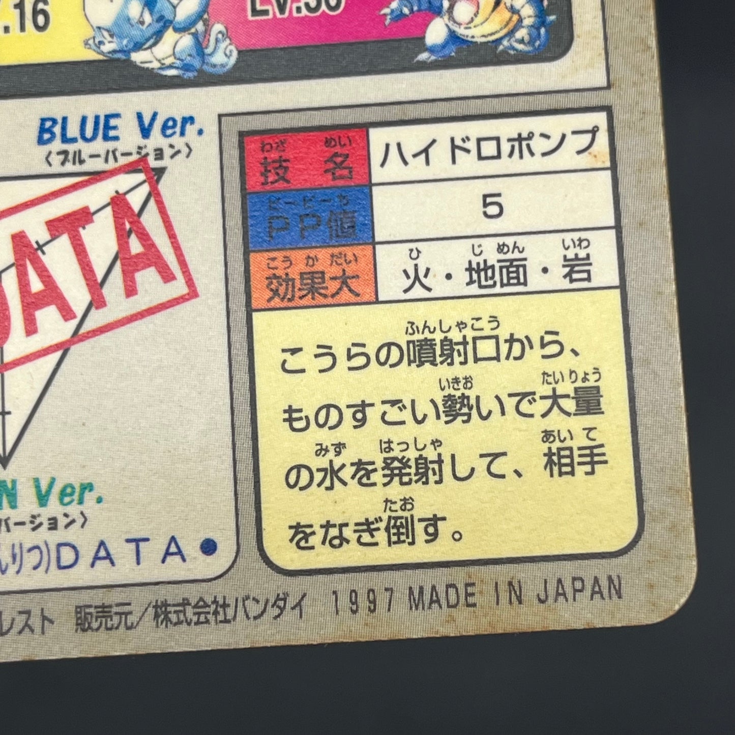 Blastoise Venusaur Bandai Carddass Holo Japanese Card