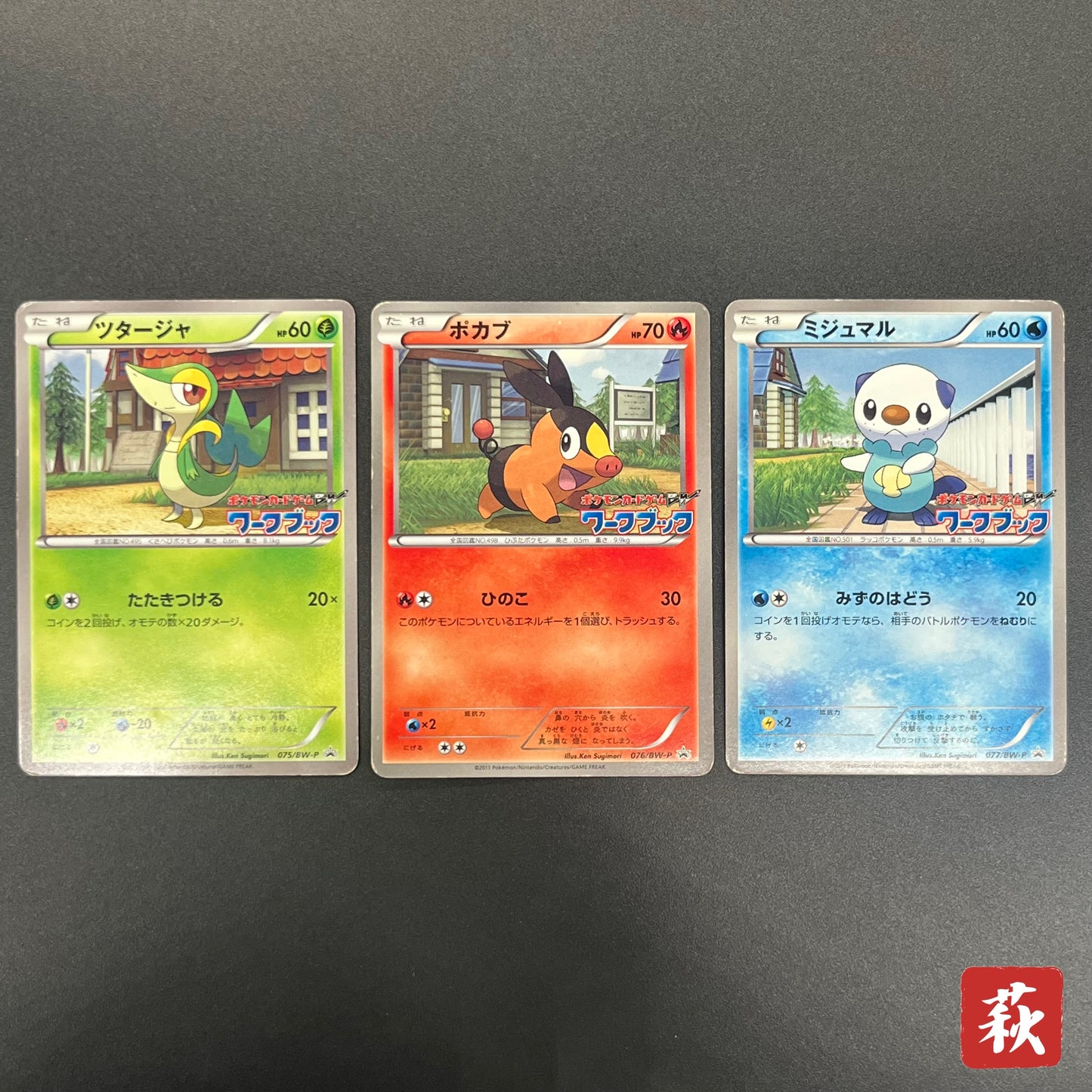Oshawott Tepig Snivy BW-P Workbook Promo 3set Pokemon Card