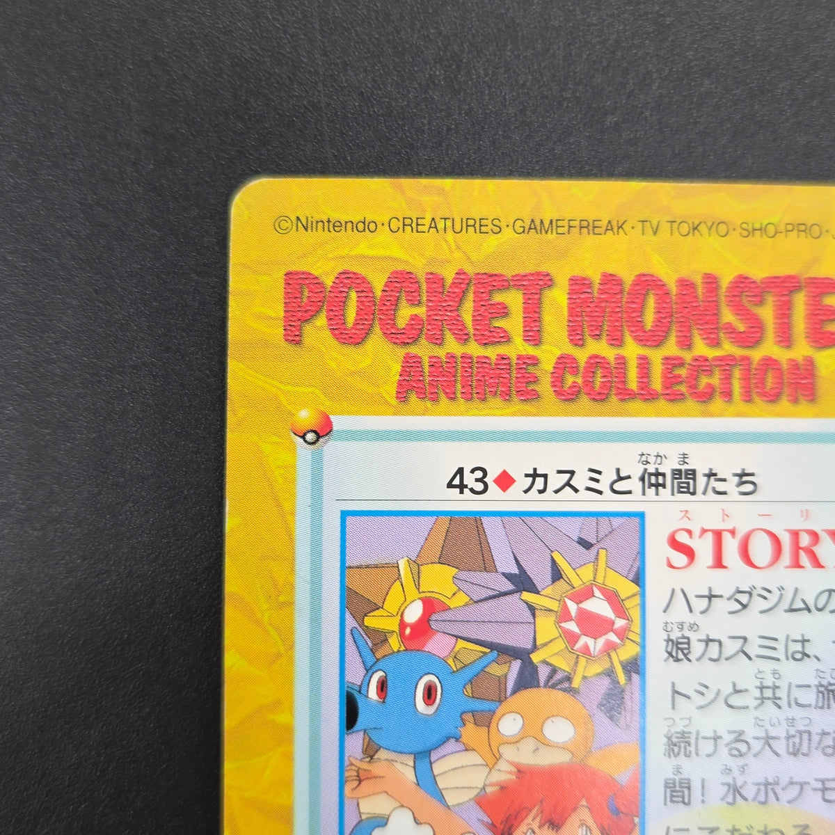 Misty & Friends 43 Bandai Carddass Vending Pokemon Card
