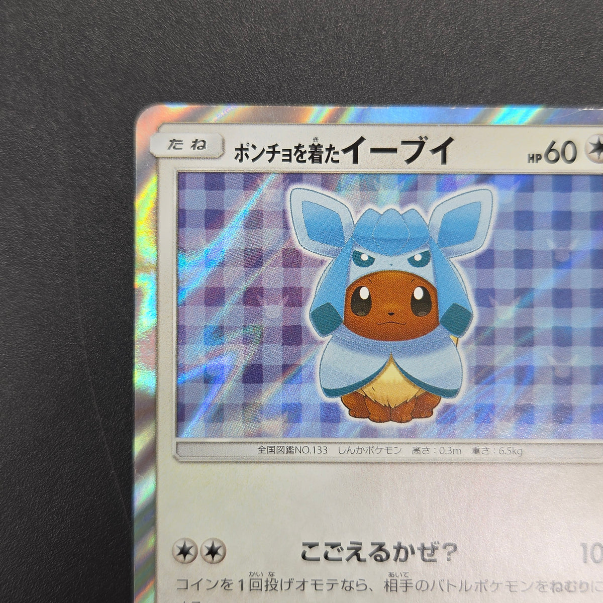 Poncho Wearing Eevee 143/SM-P Eevee Holo Promo Card