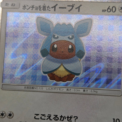 Poncho Wearing Eevee 143/SM-P Eevee Holo Promo Card