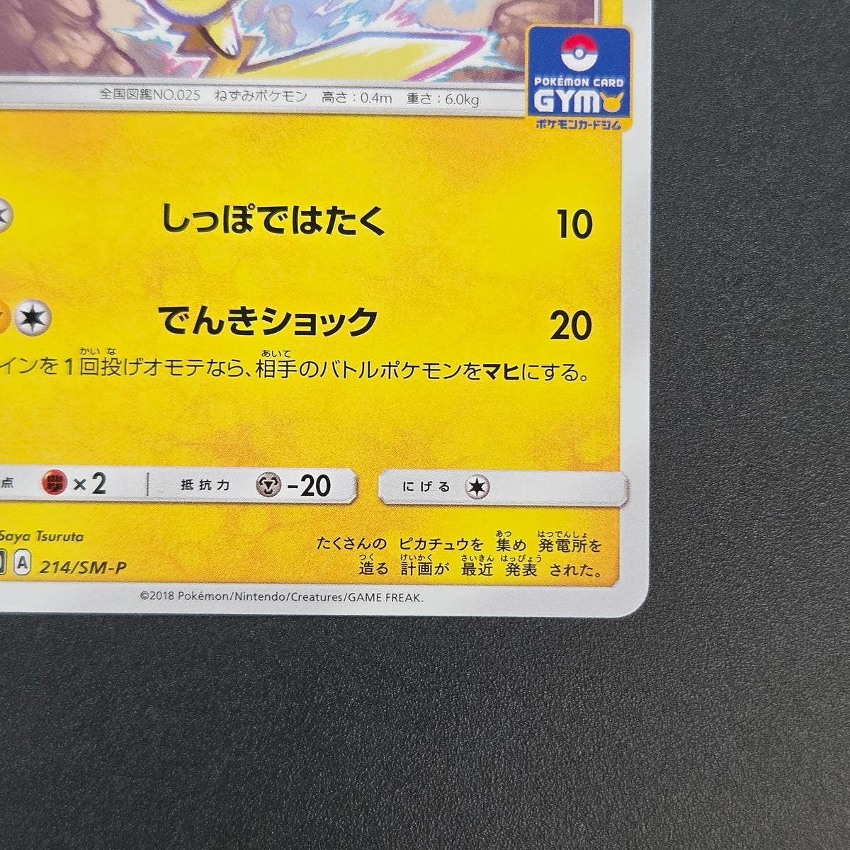 Pikachu 214/SM-P Promo Card Gym pack Japanese Pokemon Card