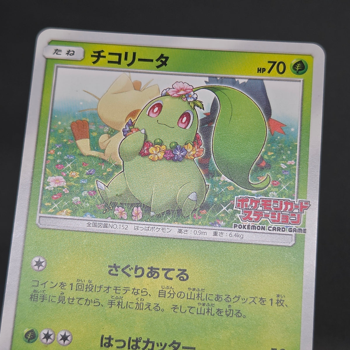 Chikorita 373/SM-P Promo Card Station event Pokemon Card
