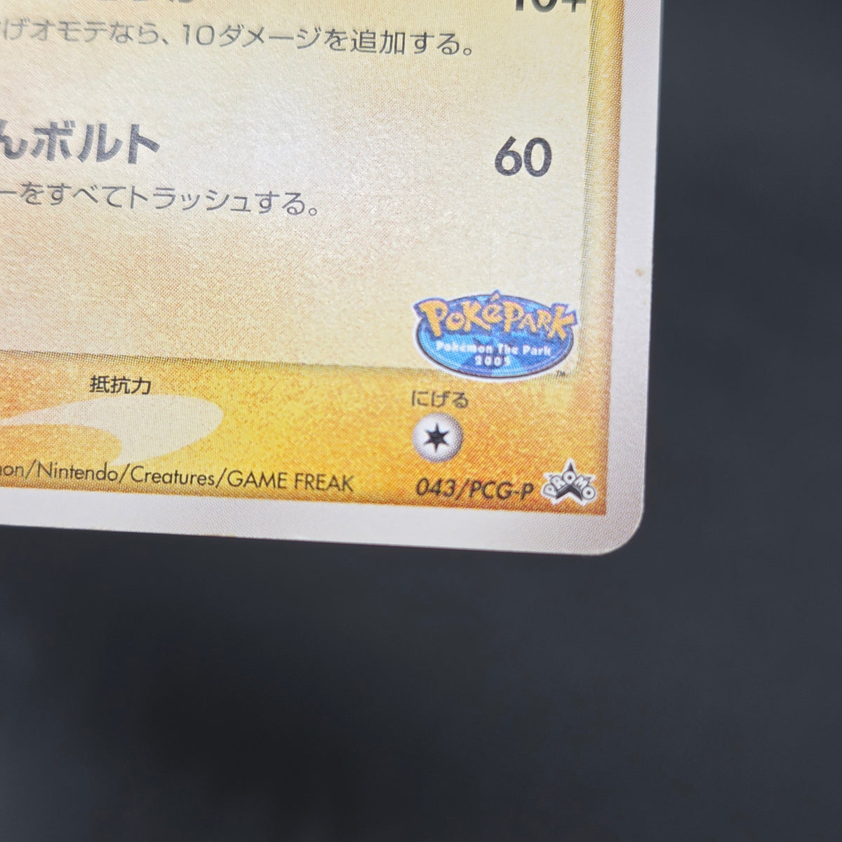 PokePark's Pikachu 043/PCG-P Promo Japanese Pokémon Card