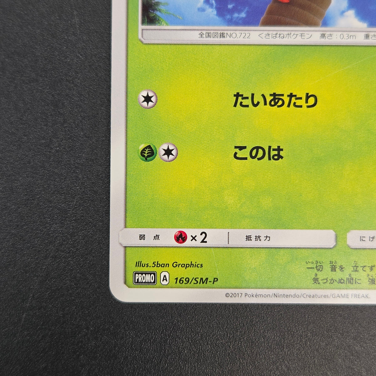 Rowlet 169/SM-P Promo Toys Kingdom promotion Pokemon Card