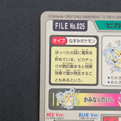 Pikachu File No. 025 Bandai Carddass Prism Pokemon Card