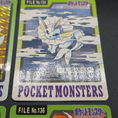 Eevee Carddass Prism Vaporeon Flareon Jolteon 4set Card
