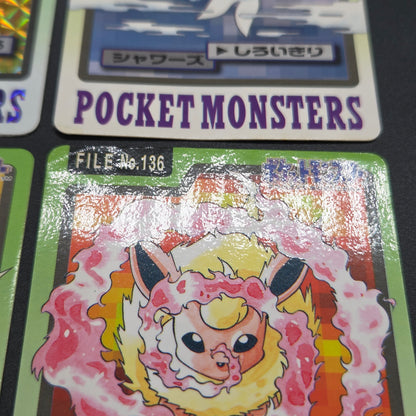 Eevee Carddass Prism Vaporeon Flareon Jolteon 4set Card
