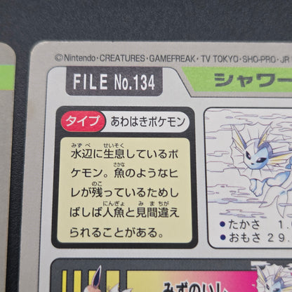 Eevee Carddass Prism Vaporeon Flareon Jolteon 4set Card
