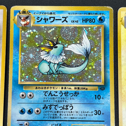 Jolteon Vaporeon Flareon Jungle Holo Old Back Pokémon Card
