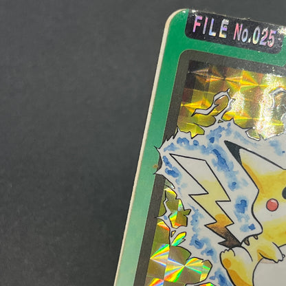 Pikachu File No. 025 Bandai Carddass 1997 Prism Pokemon Card