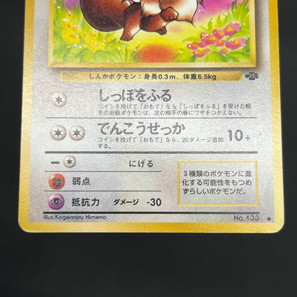 Jolteon Vaporeon Flareon Jungle Holo Old Back Pokémon Card
