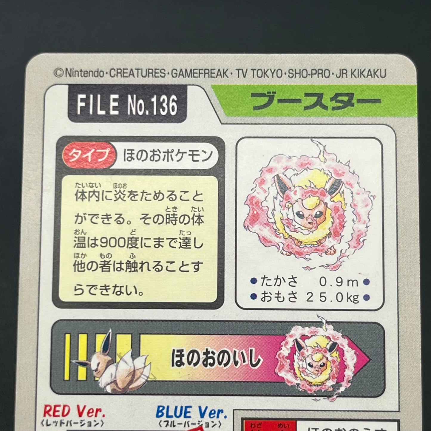 Eevee No.133 Carddass Holo & Vaporeon Jolteon Flareon Card (END)