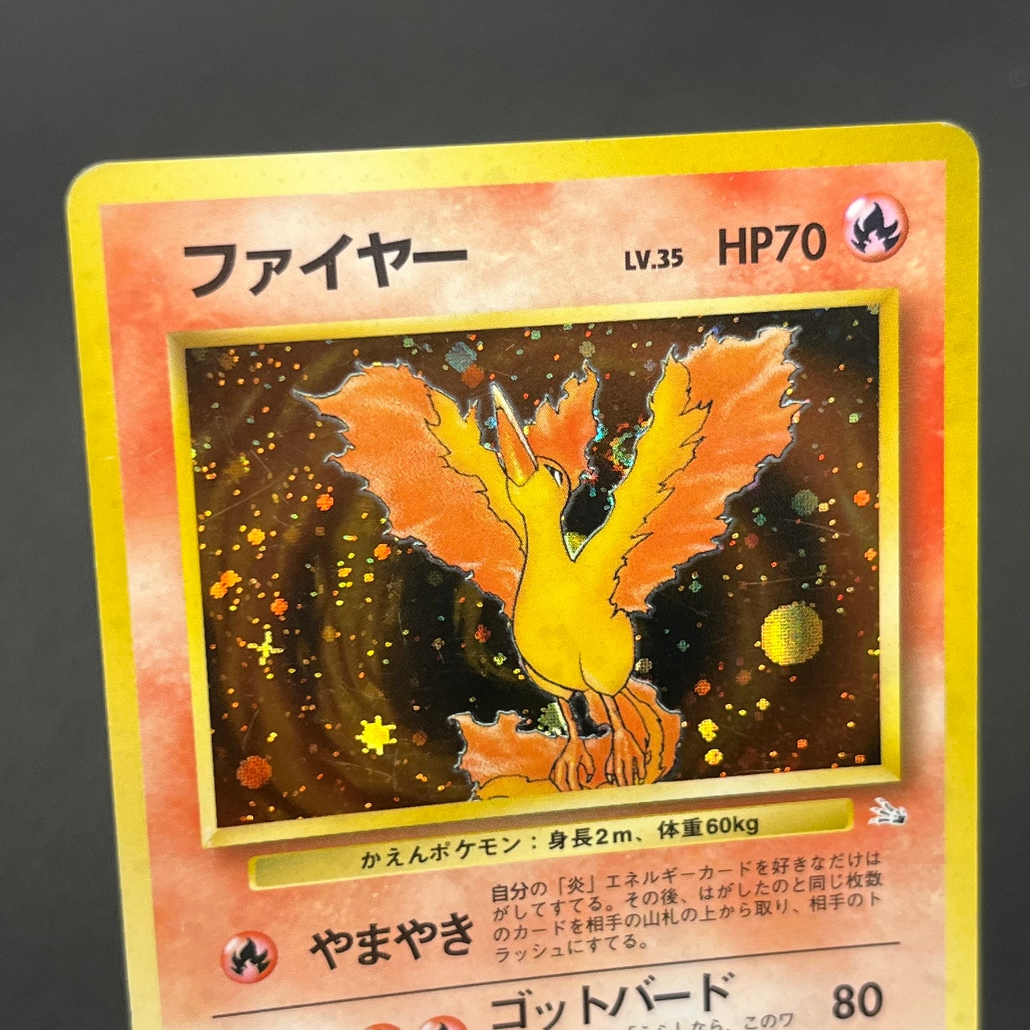 Zapdos Moltres Articuno Fossil Holo Old Back Pokémon Card