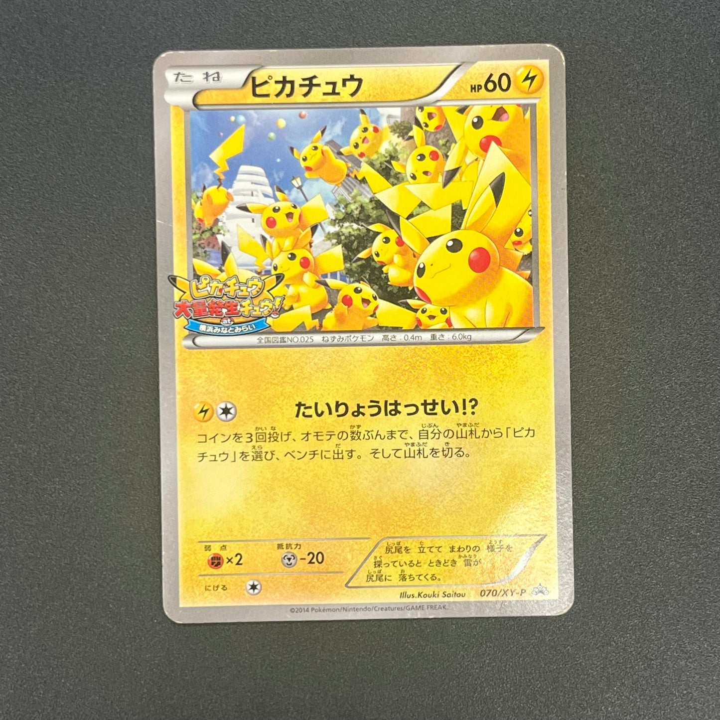 Pikachu Outbreak 070/XY-P XY Promo Japanese Pokemon Card