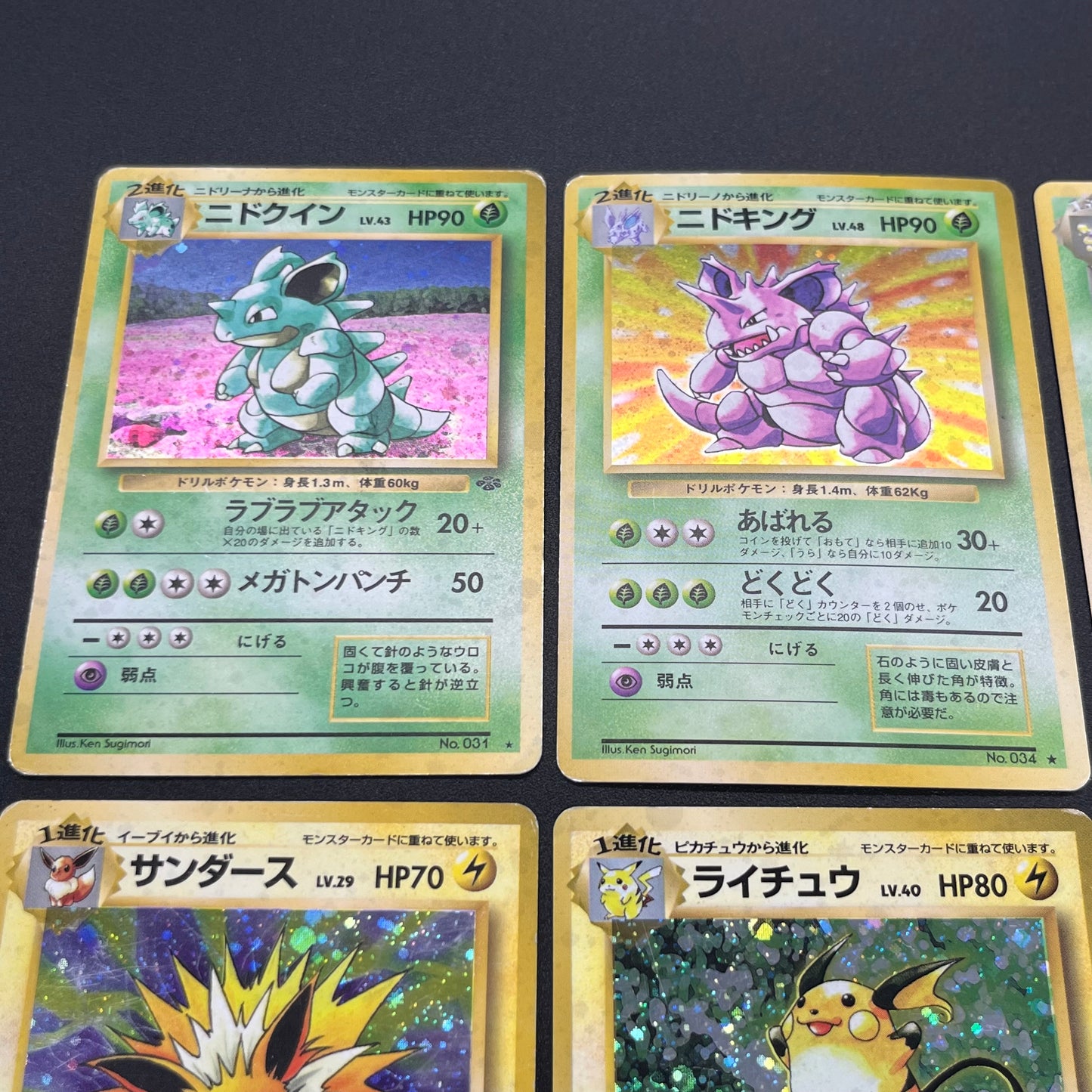 Raichu Nidoking etc 13set Holo Old Back Pokémon Card