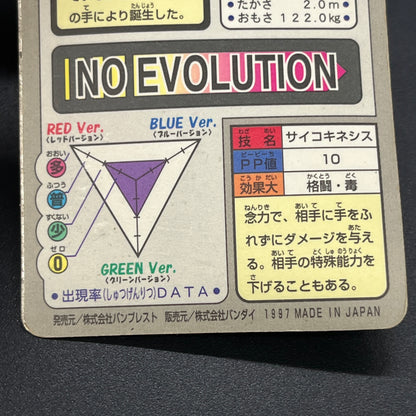 Mewtwo Mew Bandai Carddass 2set 1997 Prism Pokémon Card