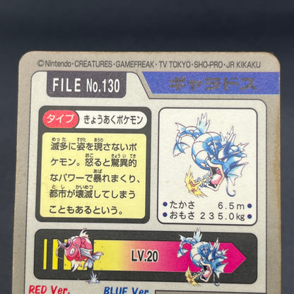 Gyarados File No. 130 Bandai Carddass Prism Pokémon Card