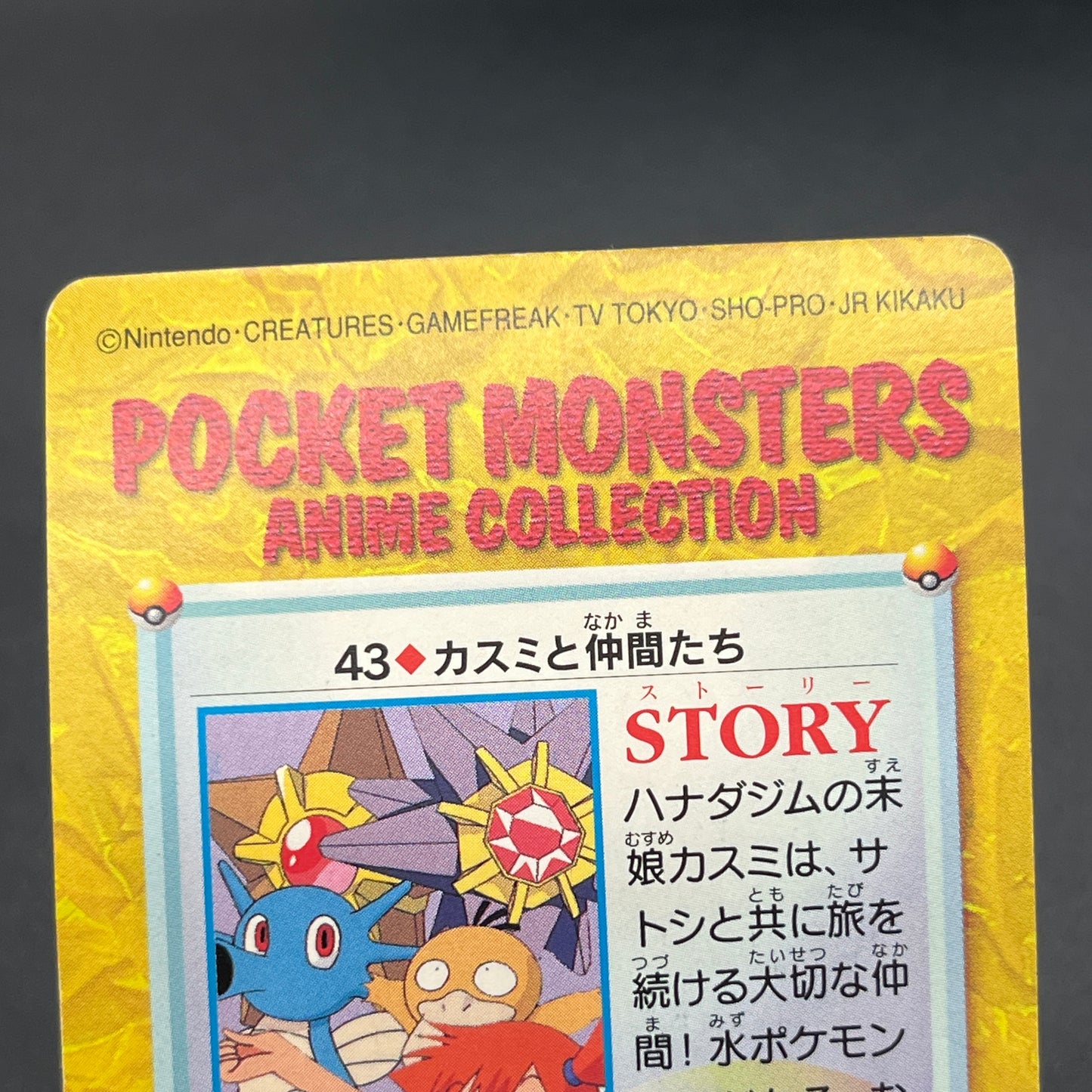 Misty & Friends 43 Bandai Carddass Vending Pokemon Card