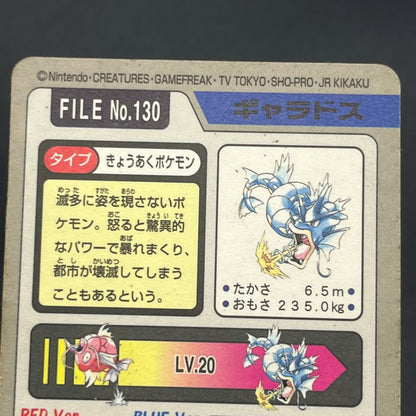 Gyarados File No. 130 Bandai Carddass Prism Pokémon Card