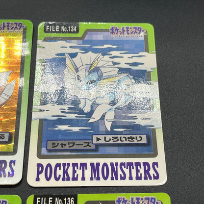 Eevee Carddass Prism Vaporeon Flareon Jolteon 4set Card