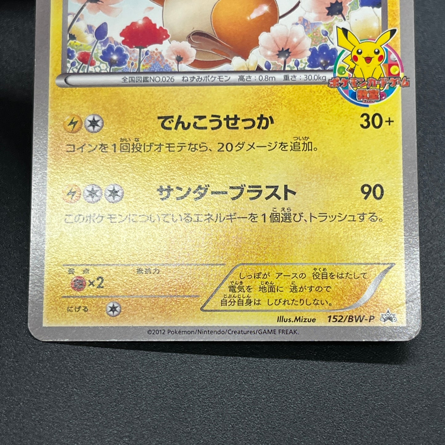 Raichu 152/BW-P Promo Classroom participation prize Card