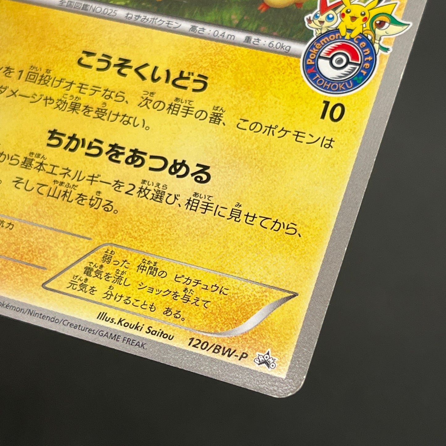 Pikachu 120/BW-P Tohoku Pokemon Center Promo Pokemon Card