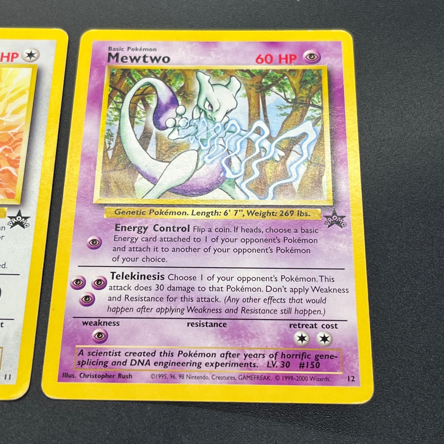 Eevee 11 Mewtwo 12 JR Stamp Rally Promo 2000 Pokemon Card