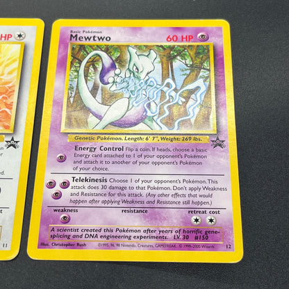 Eevee 11 Mewtwo 12 JR Stamp Rally Promo 2000 Pokemon Card