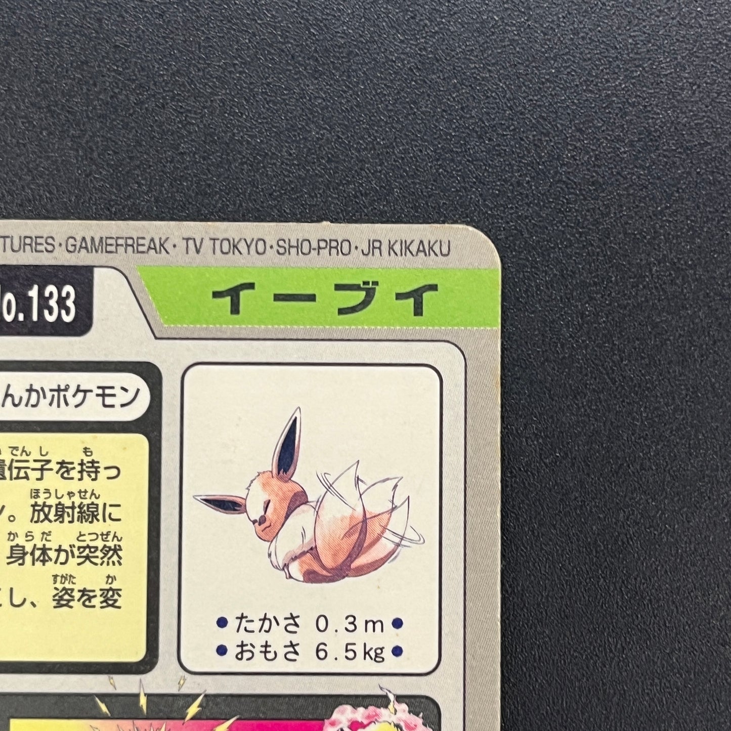 Eevee File No. 133 Bandai Carddass Prism Pokémon Card