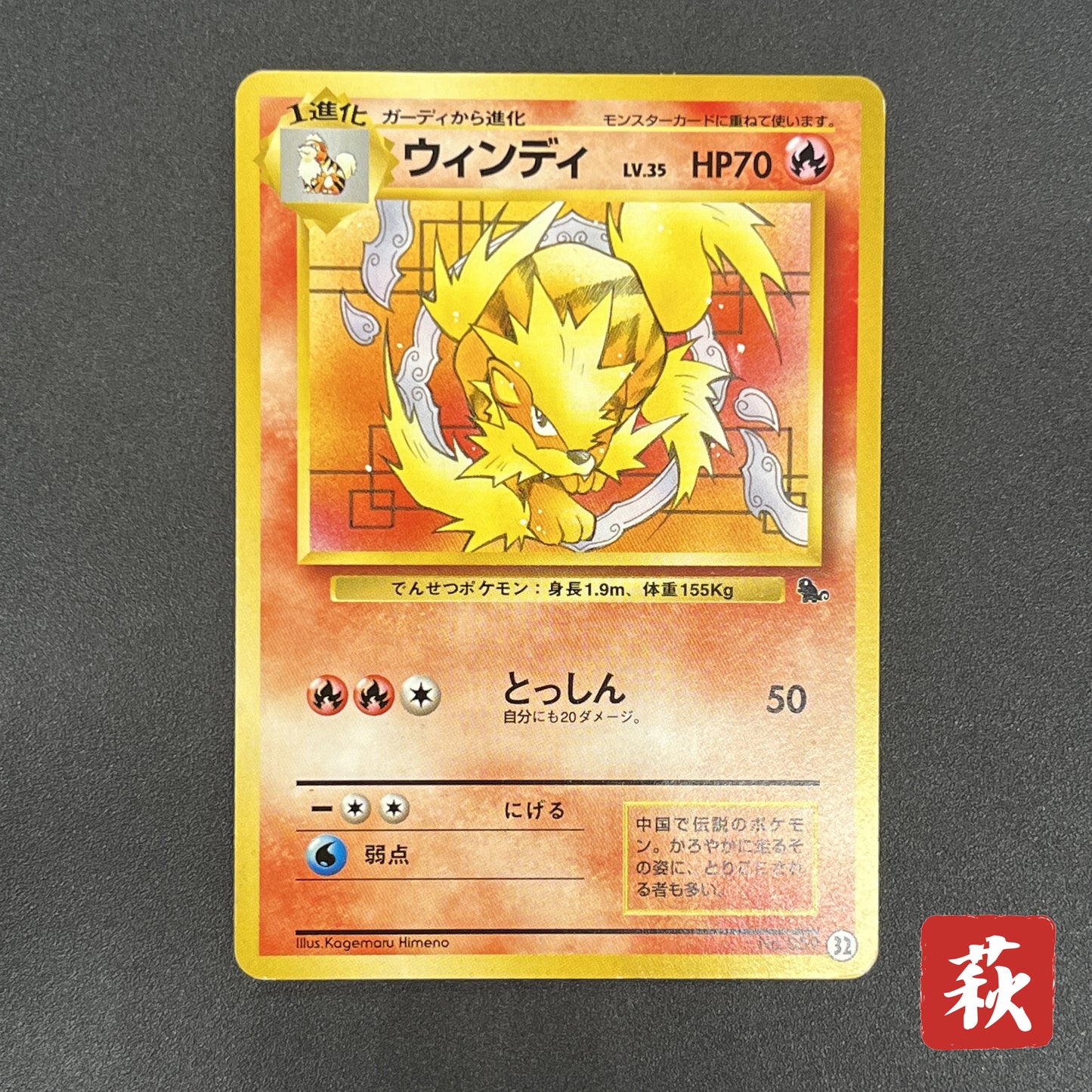 Arcanine No. 059 Intro Pack Squirtle Japanese Pokémon Card