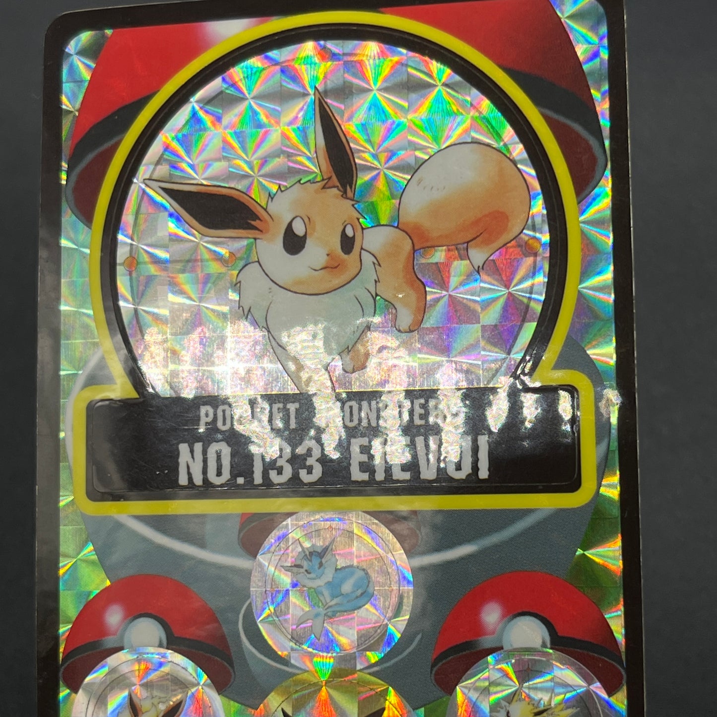Eevee 133 Sealdass Sticker 1997 Nintendo Pokemon Card
