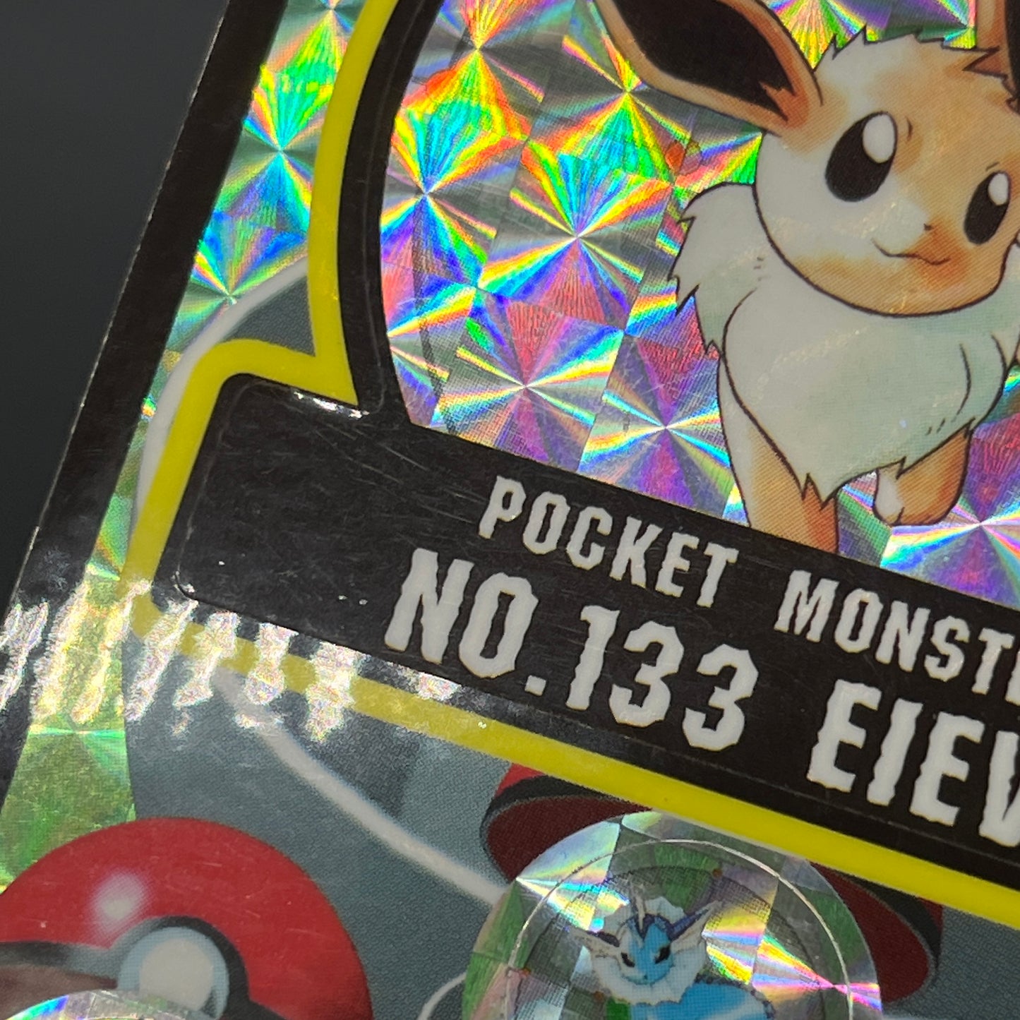 Eevee 133 Sealdass Sticker 1997 Nintendo Pokemon Card