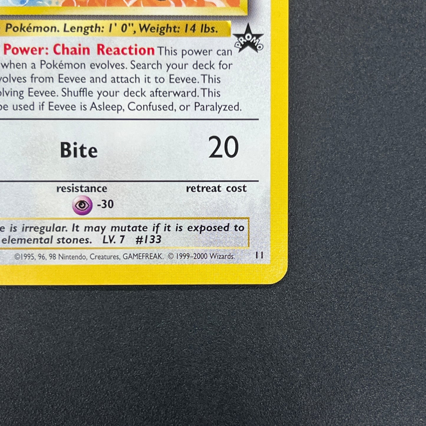 Eevee #11 JR East Stamp Rally 2000 Non-Holo Promo Card