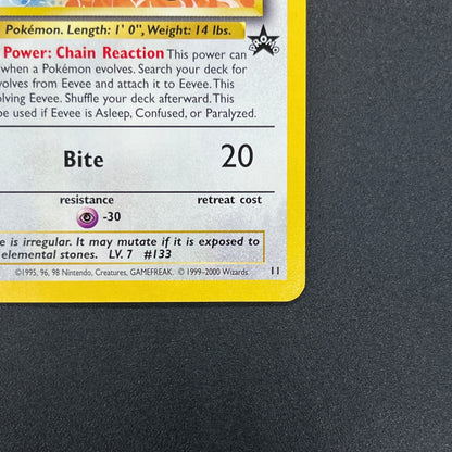 Eevee #11 JR East Stamp Rally 2000 Non-Holo Promo Card