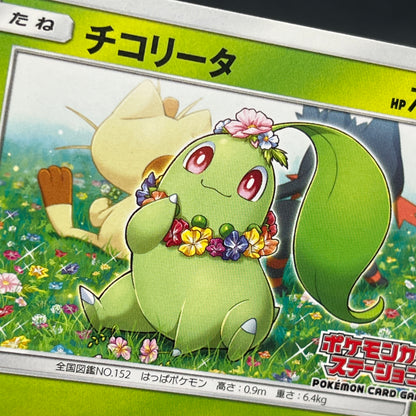 Chikorita 373/SM-P Promo Card Station event Pokémon Card