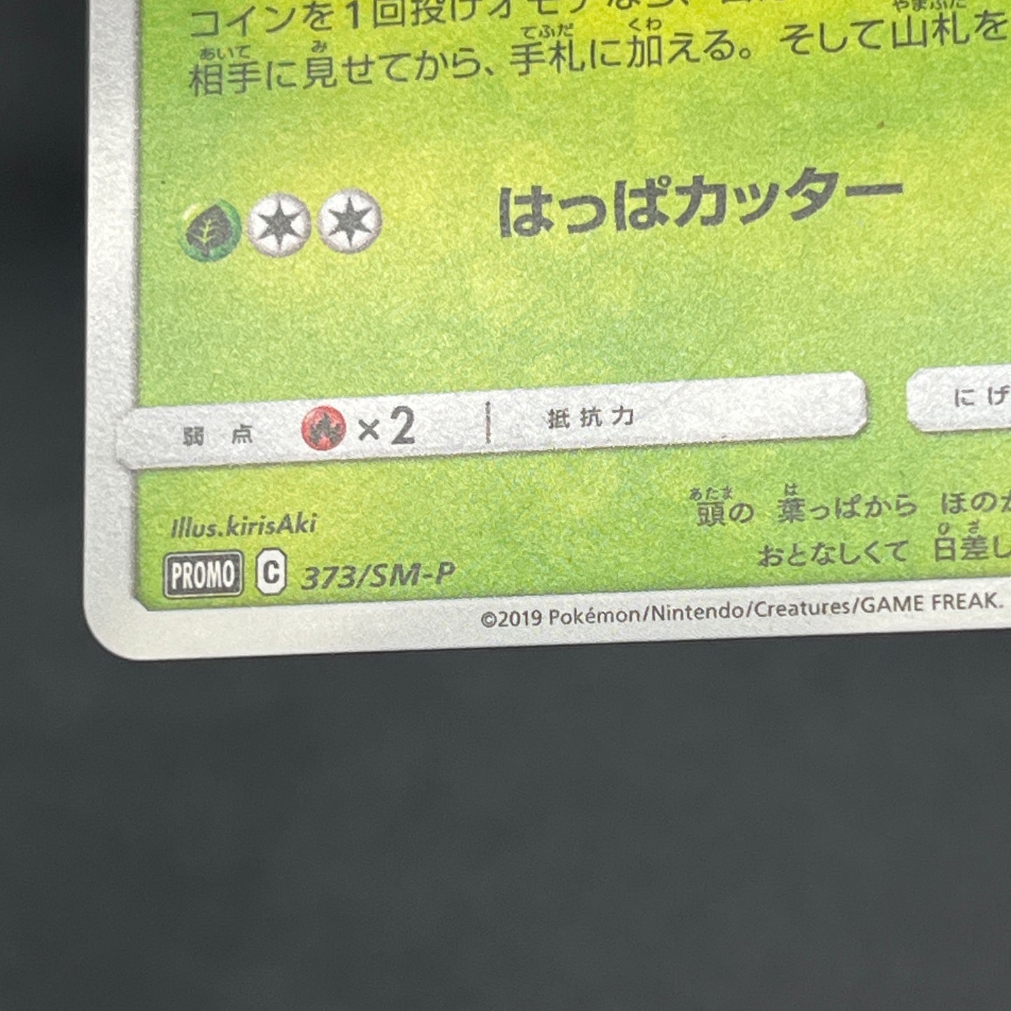 Chikorita 373/SM-P Promo Card Station event Pokémon Card
