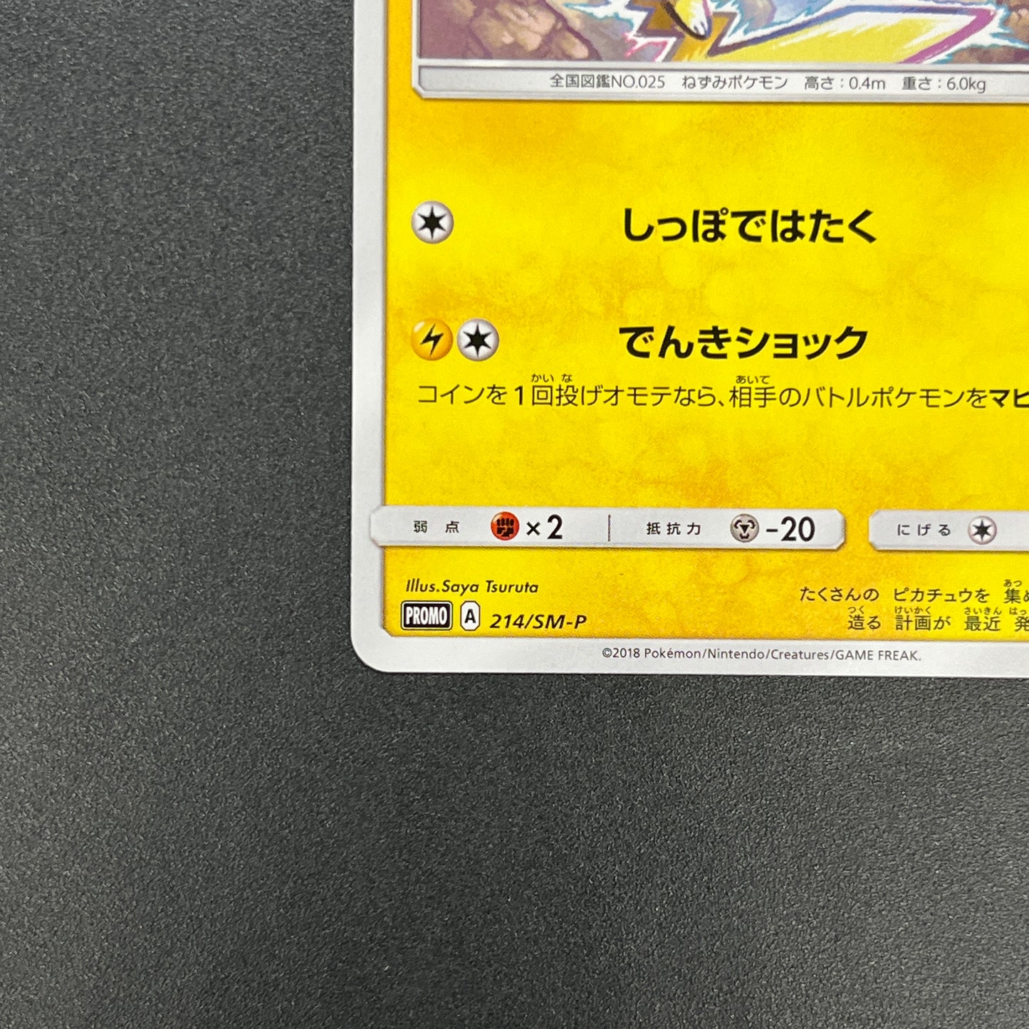 Pikachu 214/SM-P Promo Card Gym pack Japanese Pokemon Card