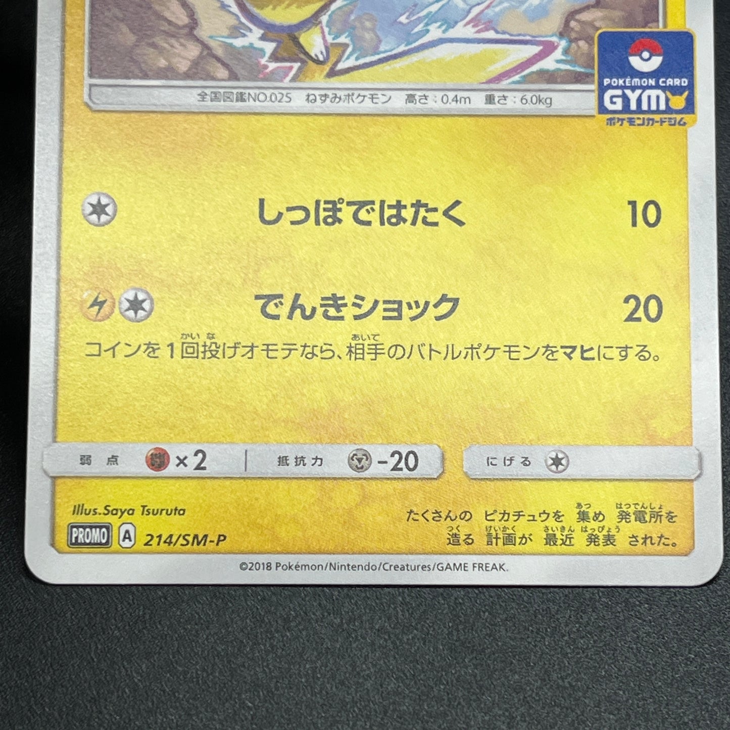 Pikachu 214/SM-P Promo Card Gym pack Japanese Pokemon Card